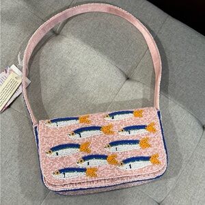 Viral Pink Sardine Beaded Bag